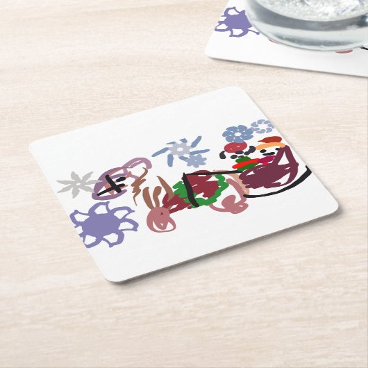  Sleigh winter  Kartonnen Onderzetters (Schuin)