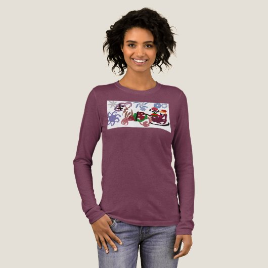 Sleigh winter  Tri-Blend Shirt (Voorkant)