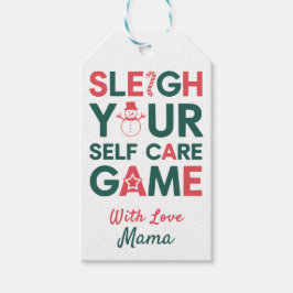 Sleigh Your Self-Care Game Vakantie Cadeaulabel