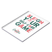 Sleigh Your Self-Care Game Vakantie Notitieboek (Linkerzijde)