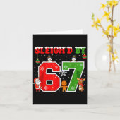 Sleigh'd By 67 Funny Six Seven Meme 6 7 Christmas  Kaart (Gele Bloem)