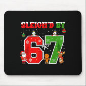 Sleigh'd By 67 Funny Six Seven Meme 6 7 Christmas  Muismat (Voorkant)