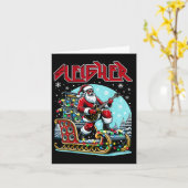Sleigher Hail Santa Heavy Metal Christmas Rock XMA Kaart (Gele Bloem)