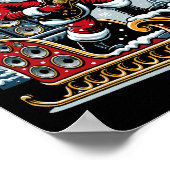 Sleigher Hail Santa Heavy Metal Christmas Rock XMA Poster (Hoek)