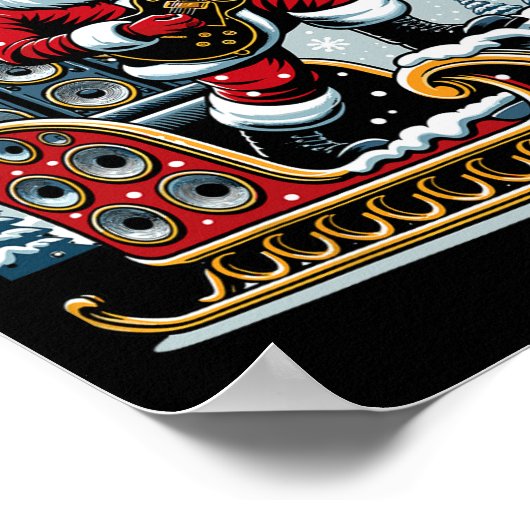 Sleigher Hail Santa Heavy Metal Christmas Rock XMA Poster (Hoek)