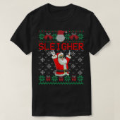 Sleigher Heavy Metal Music Hail Santa Ugly Christm T-shirt (Design voorkant)