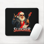 Sleigher Rock Santa Funny Metal Christmas Design Muismat (Met muis)