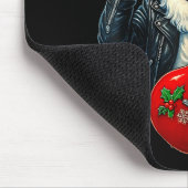 Sleigher Rock Santa Funny Metal Christmas Design Muismat (Hoek)
