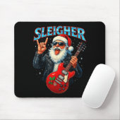 Sleigher Rock Santa Funny Metal Christmas Design Muismat (Met muis)