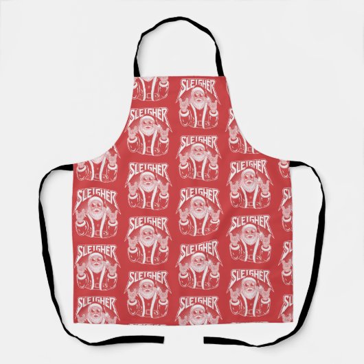 Sleigher Santa Claus Funny Metal Christmas Rock  Schort (Voorkant)