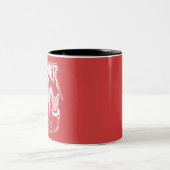 Sleigher Santa Claus Funny Metal Christmas Rock Tweekleurige Koffiemok (Center)