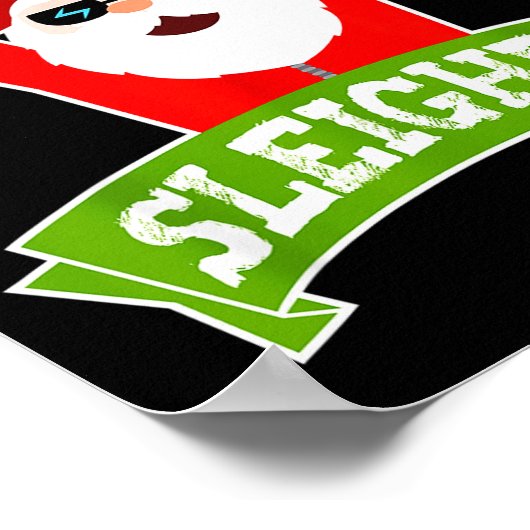 Sleigher Ugly Sweater Heavy Metal Christmas Sweate Poster (Hoek)