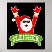 Sleigher Ugly Sweater Heavy Metal Christmas Sweate Poster (Voorkant)