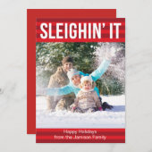 Sleighin het de Kaart van de Vakantie (Voorkant / Achterkant)