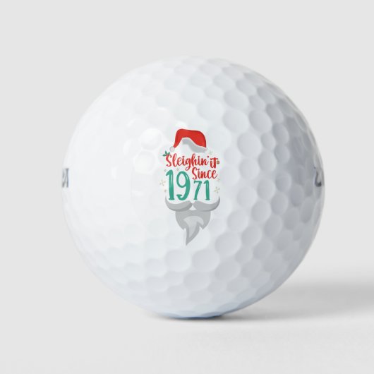 Sleighin het sinds 1971 Kerstmis Verjaardagscadeau Golfballen (Voorkant)