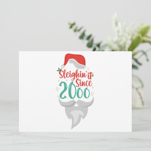 Sleighin het Sinds 2006 Kerstmis Verjaardag Kerstm Kaart (Staand voorkant)