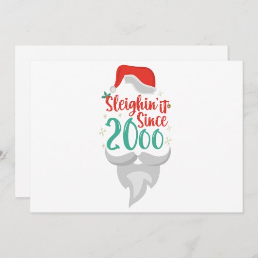 Sleighin het Sinds 2006 Kerstmis Verjaardag Kerstm Kaart (Voorkant / Achterkant)