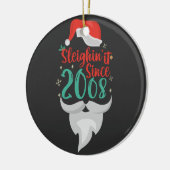 Sleighin het Sinds 2008 Kerstmis Verjaardag Kerstm Keramisch Ornament (Links)