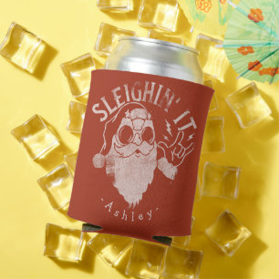Sleighin It Grappige Santa Sleigh Kerstmis Blikjeskoeler