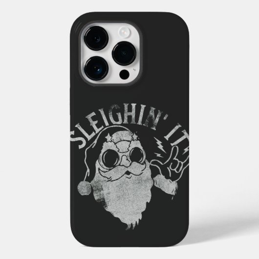 Sleighin It Grappige Santa Sleigh Kerstmis Case-Mate iPhone Case (Achterkant)