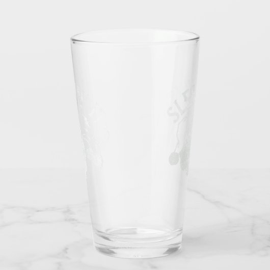 Sleighin It Grappige Santa Sleigh Kerstmis Glas (Rechts)