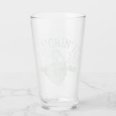 Sleighin It Grappige Santa Sleigh Kerstmis Glas (Voorkant)