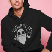 Sleighin It Grappige Santa Sleigh Kerstmis Hoodie