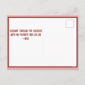 Sleighin' Sisters Feestelijk Lachen Pastel Roze Feestdagenkaart (Achterkant)