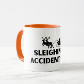 Sleighing Accidentally Funny Sarcastic Mug Mok (Voorkant links)