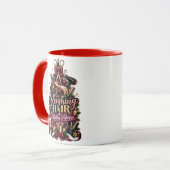 Sleighing Haar Vakantie Sfeer Kerstmoker Grappig Mok (Voorkant links)