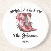 Sleighing het in stijl zandsteen onderzetter (Voorkant)