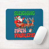 Sleighing Math Problems Funny Teacher Christmas Qu Muismat (Met muis)
