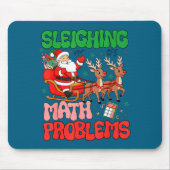Sleighing Math Problems Funny Teacher Christmas Qu Muismat (Voorkant)