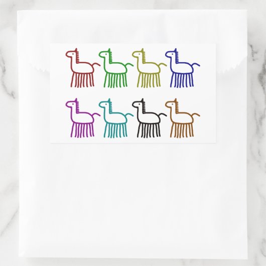 sleipnir8 rechthoekige sticker (Tas)