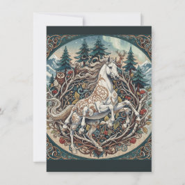 Sleipnir Bos Mythe Kunst Vlakke Bedankkaart