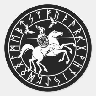 Sleipnir Noordse mythologie Ronde Sticker
