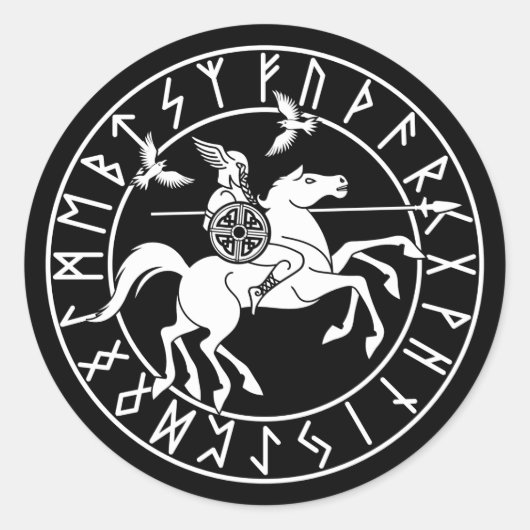 Sleipnir |  Norse mythology Ronde Sticker (Voorkant)