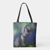 Sleipnir's Majesteit: Odin's Achtbenige Steed Tote Bag (Achterkant)