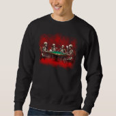 Sleletons Spelen Poker Sweatshirt (Voorkant)