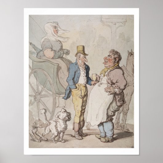 Slender Billy, Reizigers die zich verfrissen (m/c Poster (Voorkant)