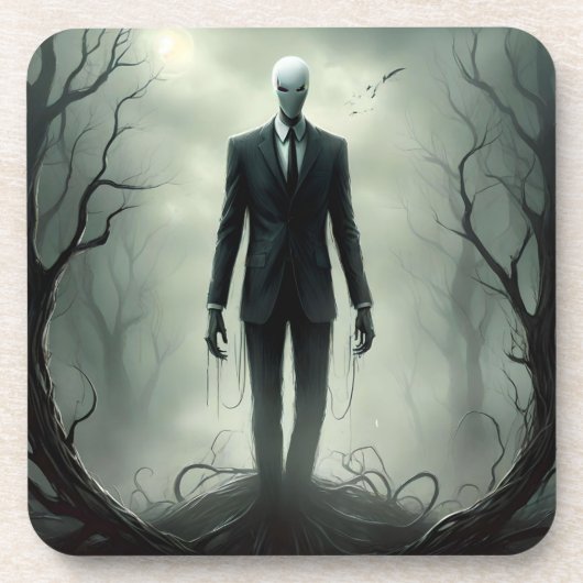 SLENDER MAN LEGEND MYTHE ROOTS BIER ONDERZETTER (Voorkant)