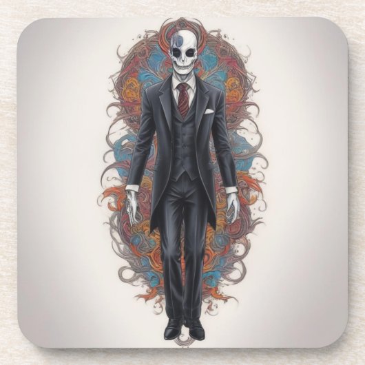 SLENDER MAN MYTHE TAT STYLE BIER ONDERZETTER (Voorkant)