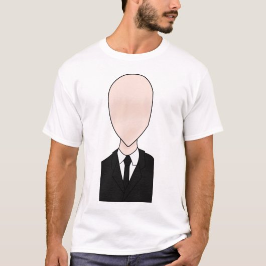 Slender Man T-Shirt White (Voorkant)
