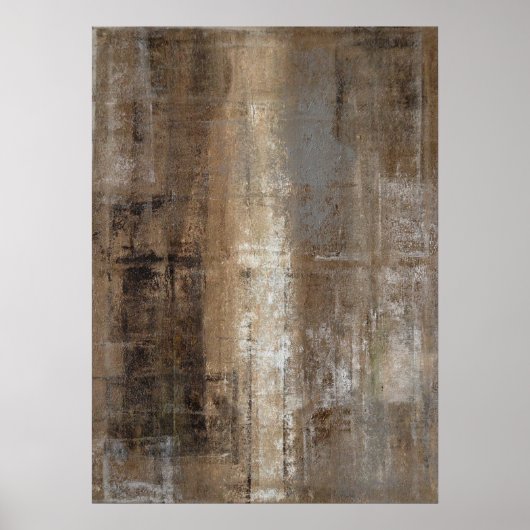 'Slender' neutraal Abstract Art Poster afdrukken (Voorkant)