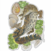 Slender Snouted Crocodile Sticker (Voorkant)