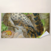 Slender Snouted Crocodile Strandlaken (Voorkant)
