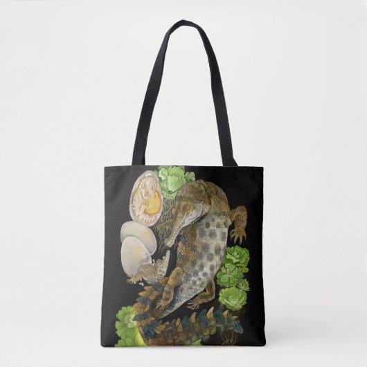 Slender Snouted Crocodile Tote Bag (Voorkant)