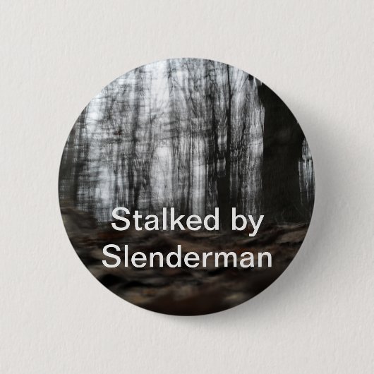 Slenderman Forest Ronde Button 5,7 Cm (Voorkant)