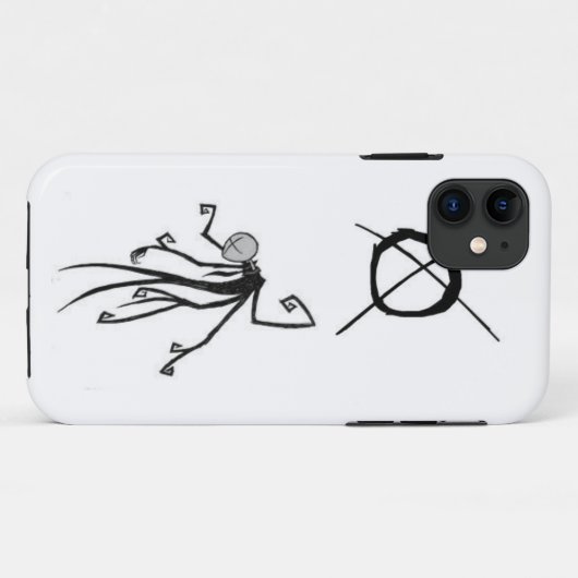 slenderman iphone 5 hoesje (Achterkant (horizontaal))