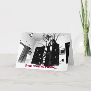 Slenderman-kerstkaart Feestdagen Kaart